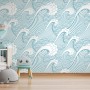 Kids Ocean Wave Pattern Wallpaper Mural