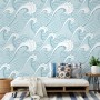 Kids Ocean Wave Pattern Wallpaper Mural
