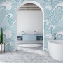 Kids Ocean Wave Pattern Wallpaper Mural