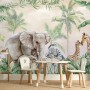 Kids Safari Animals with Cub Wallpaper Mural