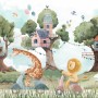 Kids Forest Animals with Treehouse Wallpaper Mural