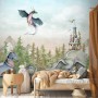Kids Dragons Fairytale Cute Prince and Princess Wallpaper Mural