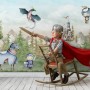 Kids Dragons Fairytale Cute Prince and Princess Wallpaper Mural