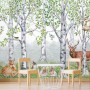 Kids Woodland Animals in the Forest Wallpaper Mural