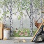 Kids Woodland Animals in the Forest Wallpaper Mural