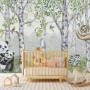 Kids Woodland Animals in the Forest Wallpaper Mural