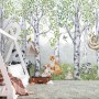Kids Woodland Animals in the Forest Wallpaper Mural