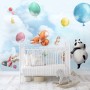 Cute Flying Panda & Animals Kids Nursery Wallpaper Mural