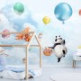 Cute Flying Panda & Animals Kids Nursery Wallpaper Mural