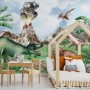 Kids Dinosaur with Trex Jurassic World Wallpaper Mural