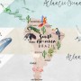 Kids Watercolor World Map Wallpaper Mural