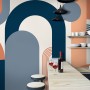 Geometric Arch with Shapes Wallpaper Mural