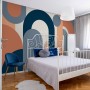 Geometric Arch with Shapes Wallpaper Mural