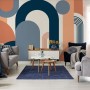 Geometric Arch with Shapes Wallpaper Mural