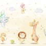 Kids Nursery Safari Animals Playing Wallpaper Mural