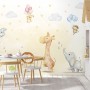 Kids Nursery Safari Animals Playing Wallpaper Mural