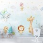 Kids Nursery Safari Animals Playing Wallpaper Mural