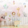 Kids Nursery Safari Animals Playing Wallpaper Mural