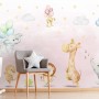 Kids Nursery Safari Animals Playing Wallpaper Mural