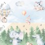 Kids Cute Animals Dancing in the Forest Wallpaper Mural