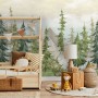 Watercolor Pine Tree Kids Nursery Forest Wallpaper Mural