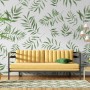 Watercolor Green Palm Leaf Pattern Wallpaper Mural