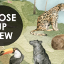 Watercolor Kids World Map with Soft Animals Wallpaper Mural