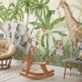 Kids Tropical Jungle Animals Wallpaper Mural