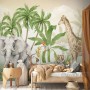 Kids Tropical Jungle Animals Wallpaper Mural