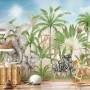 Kids Safari Animals in the Jungle Wallpaper Mural