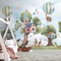 Cute Flying Animals with Treehouse for Kids Nursery Wallpaper Mural