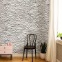 Black and White Minimalistic Abstract Line Art Wallpaper