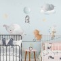 Cute Flying Animals with Funny Circus Wallpaper Mural