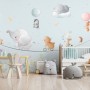 Cute Flying Animals with Funny Circus Wallpaper Mural