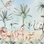 Jungle Animals with Banana Trees Kids Tropical Plants  Wallpaper Mural