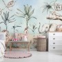 Jungle Animals with Banana Trees Kids Tropical Plants  Wallpaper Mural