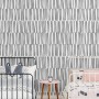 Abstract Minimalistic Black and White Line Wallpaper Mural