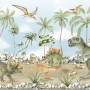 Jurassic World Watercolor Dinosaur for Kids Prehistoric Animals Wallpaper Mural