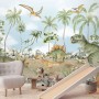 Jurassic World Watercolor Dinosaur for Kids Prehistoric Animals Wallpaper Mural