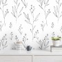 Minimal and Modern Field Plants Art Wallpaper Mural