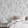 Minimal and Modern Field Plants Art Wallpaper Mural