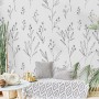 Minimal and Modern Field Plants Art Wallpaper Mural
