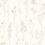 Hand Drawing Plants Meadow Art Wallpaper Mural