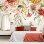 Summer Floral Colorful Watercolor Blossom Wallpaper Mural