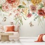 Summer Floral Colorful Watercolor Blossom Wallpaper Mural