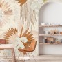 Neutral Boho Plants with Palm Leaf Wallpaper Mural