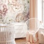 Nursery Pastel Peony Watercolor Floral For Girls Wallpaper Mural