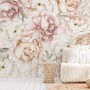 Nursery Pastel Peony Watercolor Floral For Girls Wallpaper Mural