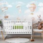 Watercolor Happy Animals in the Sky for Kids Wallpaper Mural