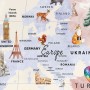 Kids Educational World Maps Wallpaper Mural